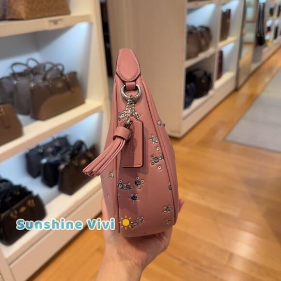 NWT Coach Carmen Mini Crossbody Bag With Star Print CCE63 DUSTY PINK MULTI - Picture 7 of 7